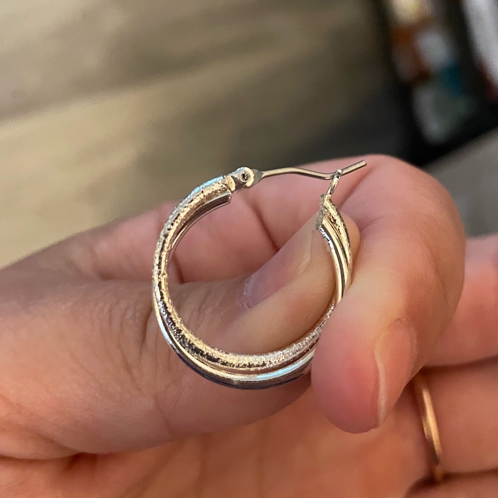 Sterling silver hoops